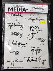 Dina Wakley Stamps " Just What to Say"